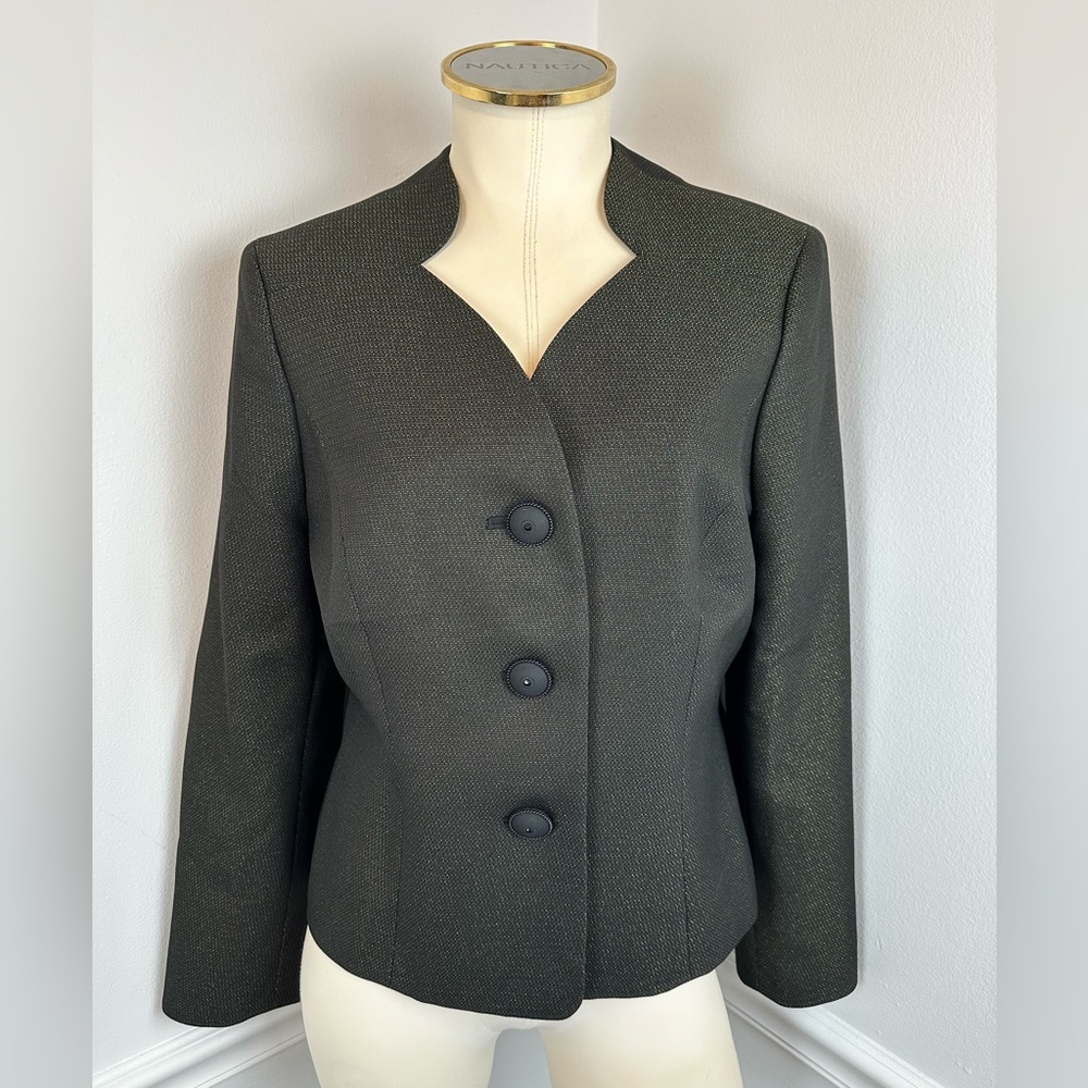 LE SUIT Black & Metallic Gold Blazer NWT | Size 6 | Business Career